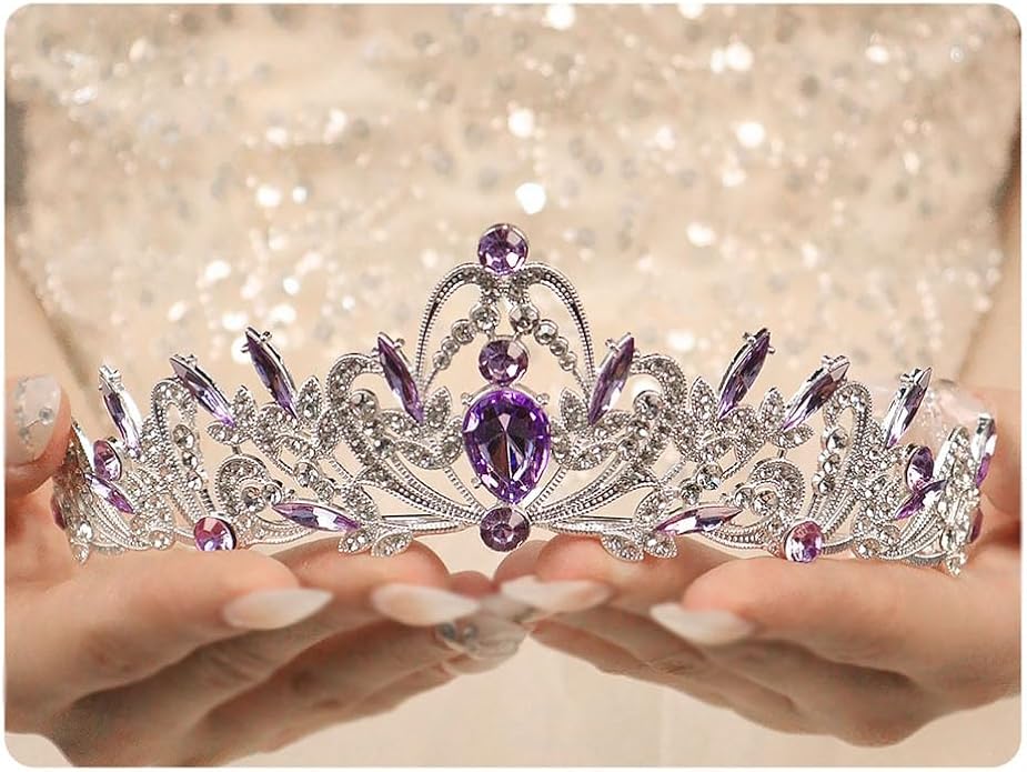 Rannyrena Silver Crystal Tiaras and Crowns for Women Sparkling Rhinestone Queen Crowns Princess Birthday Wedding Bridal Ha...