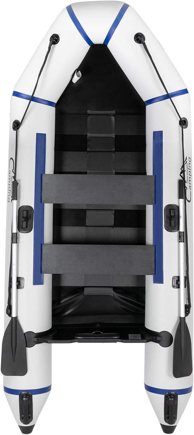 Assault Boat with Paddles, Pedal Pumps, Repair Kits, Carrying Bags(120" W×50.4" H)