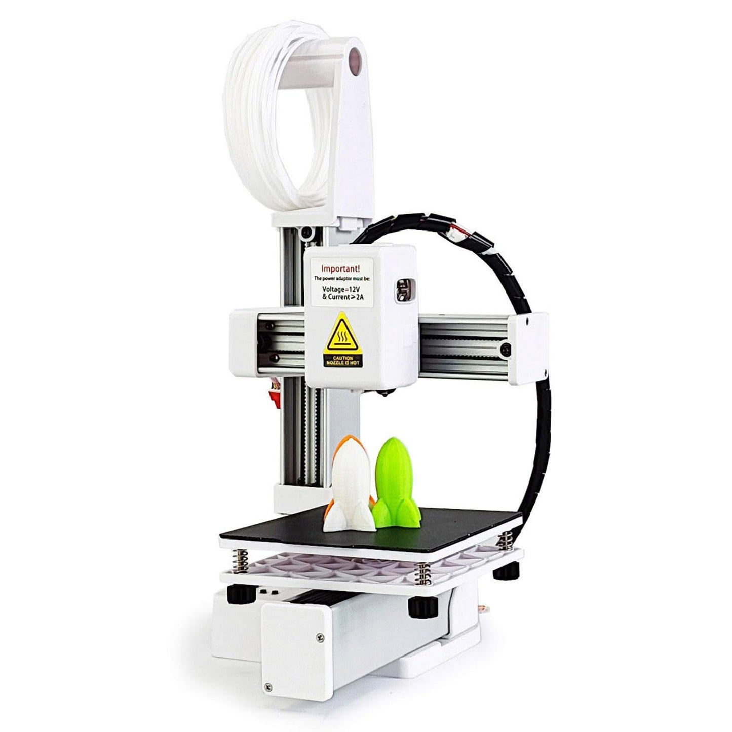 Small 3D Printer, Precision 3D Printer for Beginners Frequency Division Multiplexing Compact inch Printing Size with All Metal Nozzle for PLA TPU Filaments (US Plug)