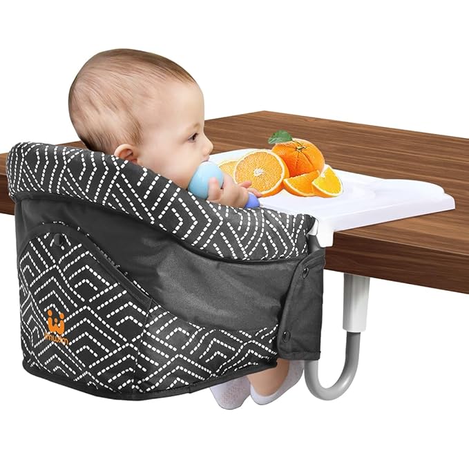 MTWML Hook On High Chair with Tray,Portable Baby High Chair That Attaches to Table,Clip On Fast Table Seat for Babies and ...
