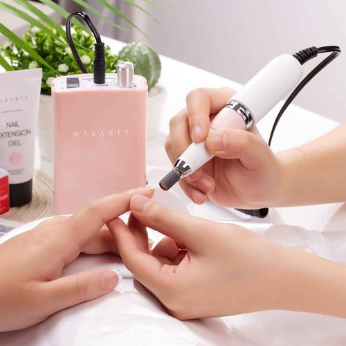 Makartt Nail Drill Bits Holder Dustproof Stand Displayer Bundle With MALORY 30000RPM Rechargeable Nail Drill Machine