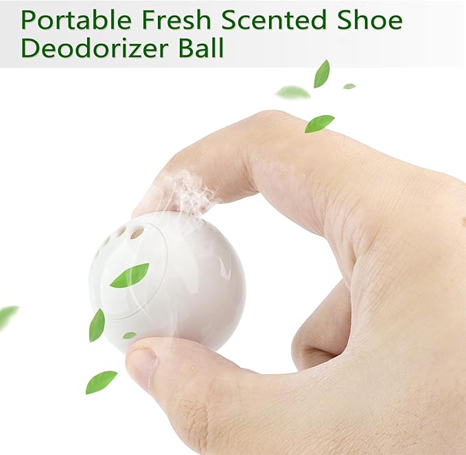 Knixmax Sneaker Deodorizer Shoe Freshener Balls, Boot Odor Eater Deodorizing Ball Sneaker Deodorants, Gym Bags Lockers Car Air Fresheners, 6 Packs Cologne Golf