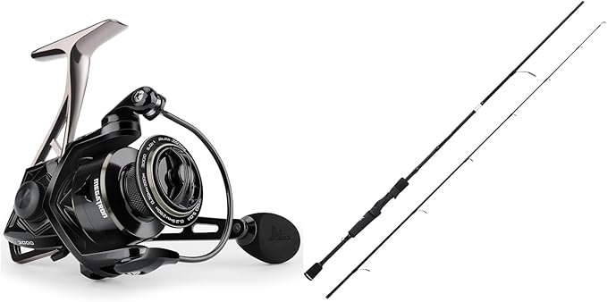 KastKing Megatron Spinning Reel, Size 3000 & KastKing Crixus Fishing Rods, Spinning Rod 6ft 6in-Medium - Fast-2pcs