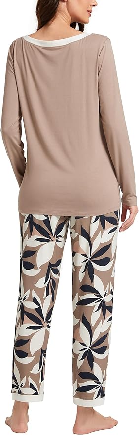 GYS Viscose from Bamboo Women's Pajama Sets Super Soft Long Sleeve Sleepwear Comfy Winter Pjs Sets S-4X