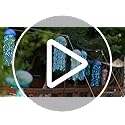 OBXT 10" Blue Hanging Jellyfish Paper Lanterns - Under the Sea Party & Mermaid Birthday Decorations, Baby Shower, Nautical...