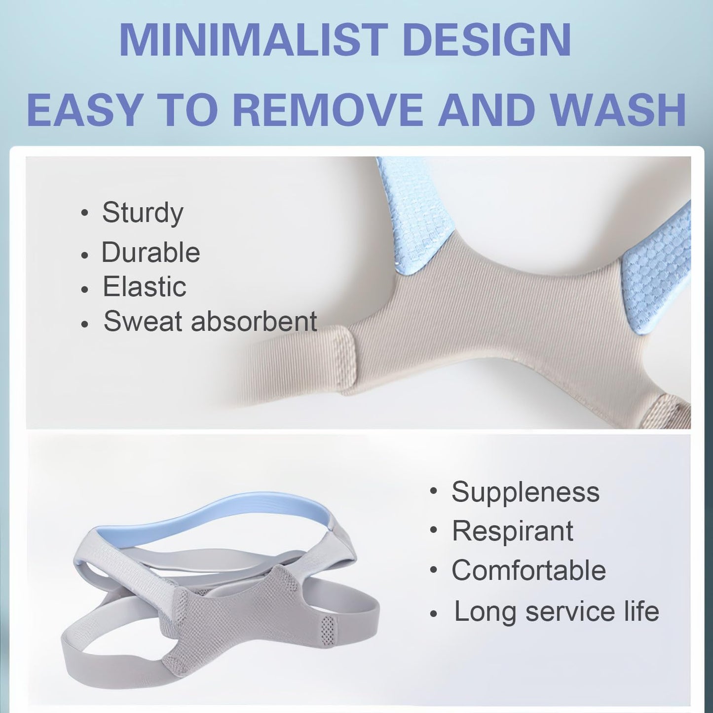 AICANMOU Replacement Universal Nasal Guard Headgear, Replacement Headgear for Mirage FX Nasal Guard, Breathing Machine Accessory for Mirage FX Elastic Fabric Strap (Headgear Only)