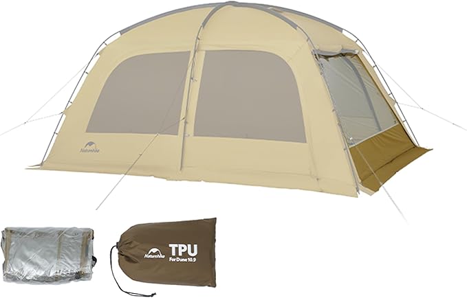 Naturehike Dune Hot Tent with Stove Jack, 117 sq ft 4 Seasons Camping Tent, 2-4 Person Waterproof Large Tent for Family, C...