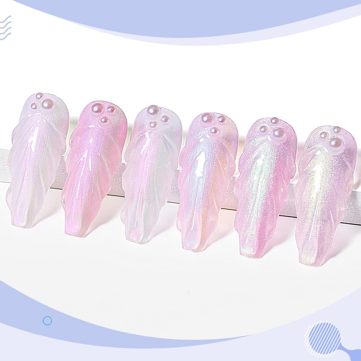 AIMEILI Gel Nail Polish Soak Off U V LED Hema Free Pearl Gel Polish Colors for Nail Art DIY Gel Nail 6 x 8 ML-Kit Set 43