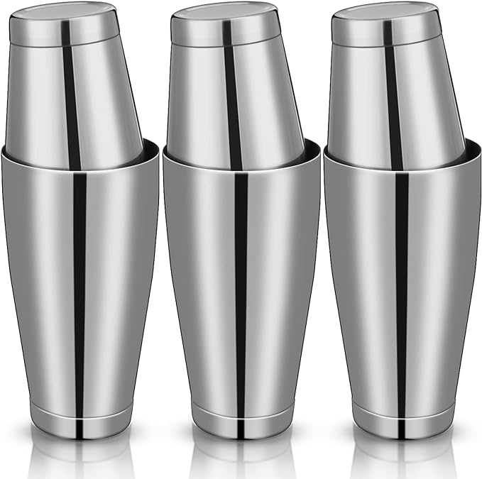 Sabary 6 Pcs Cocktail Shakers Professional Bar Shaker Boston Set Stainless Steel Martini Drink Mixer Basic Tool Weighted S...