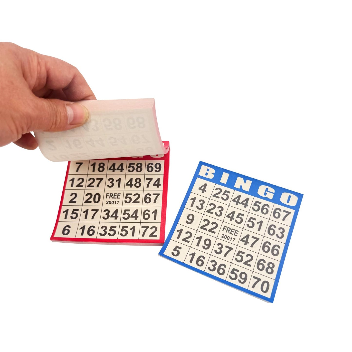 JUNWRROW Bingo Paper Game Cards - 1000 Sheets (100 Books of 10 Colors) - 4"x4" Disposable Cards- Ideal for Seniors, Family Game Night, Large Groups,Classroom Activities