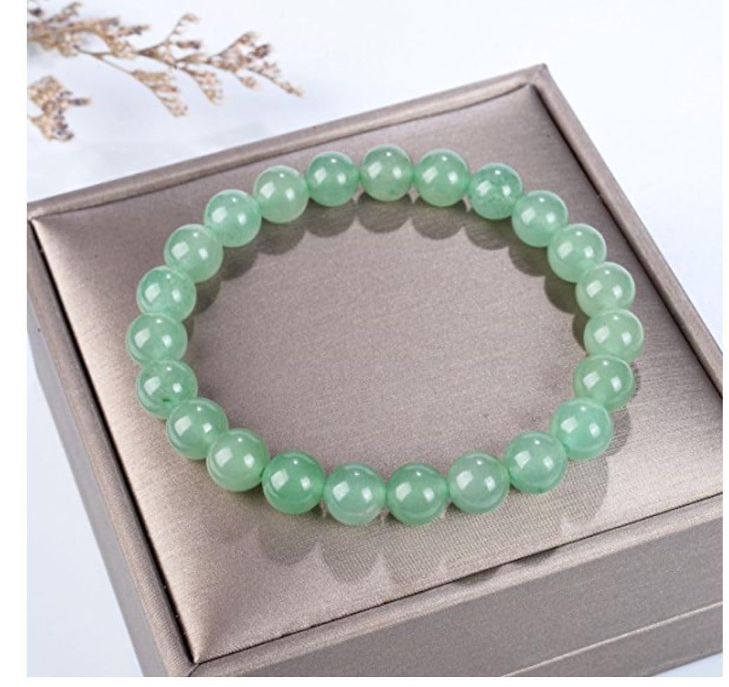 Adabele Real Natural Green Aventurine Gemstone Beaded Bracelet 8.5 inch Stretch Chakra Healing Crystal Stone Jewelry Women Mom G