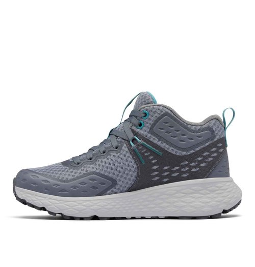 Columbia Women's Konos TRS Outdry Mid Waterproof Shoe, Titanium Grey Steel/Teal, 8