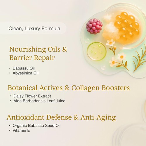 MAXDAHLIA HydroFlora Barrier Repair Face Oil Gel– Anti-Aging Moisturizer for Deep Hydration & Skin Barrier Support with Abyssinian, Babassu & Bakuchiol | Lightweight, Non-Greasy Facial Oil