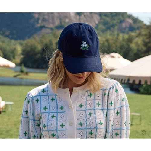 RIFLE PAPER CO. Women's Baseball Hat, 7" Brim, Classic Six-Panel Print Cap with Adjustable Strap, One Size Fits All
