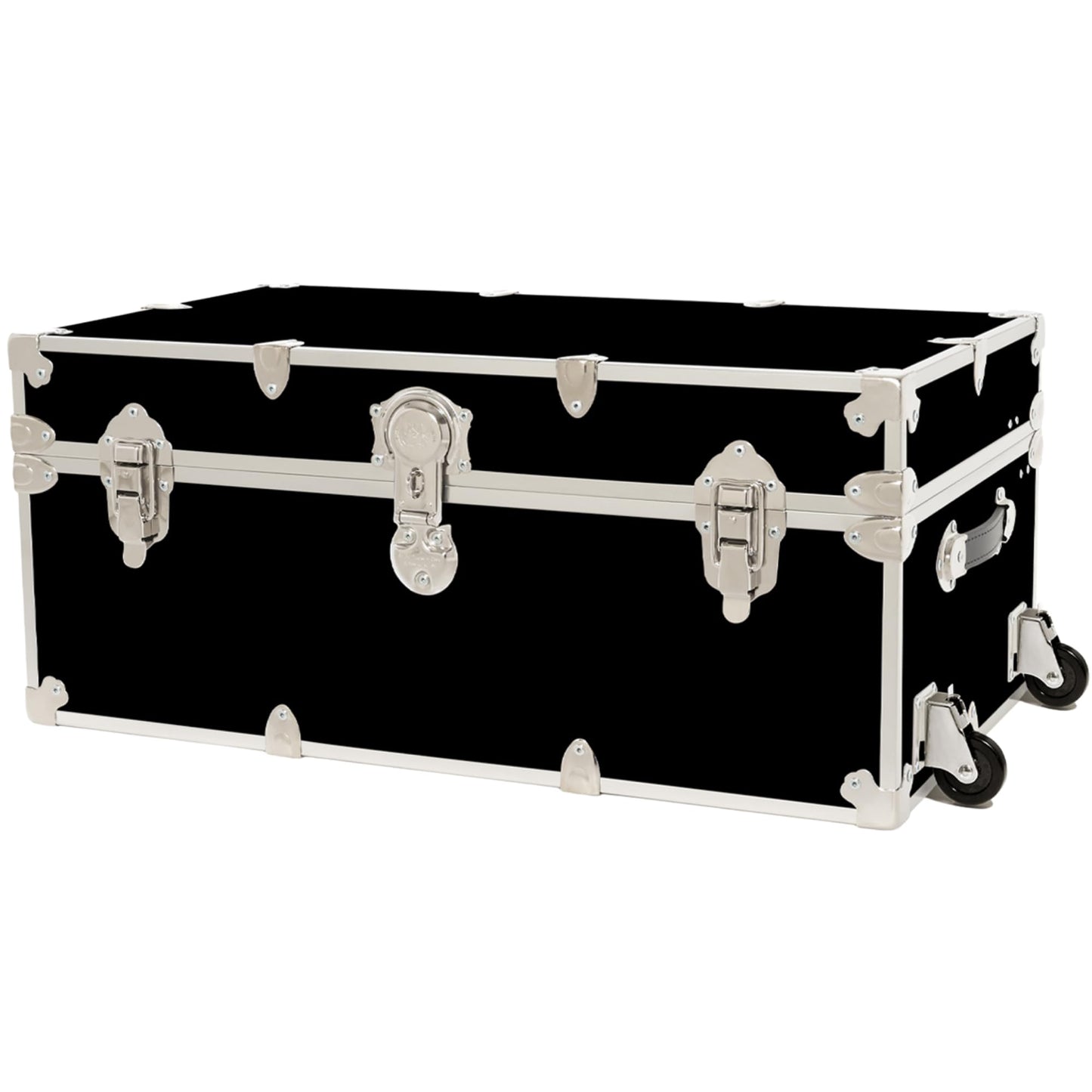 Rhino Trunk & Case Classic Camp & College Trunk with Wheels. 30"x17"x13", 1500+ lbs Capacity - Many Colors, Soft-Close Lid. Strong, USA Made Summer Camp Footlocker and Secure Dorm Storage Chest