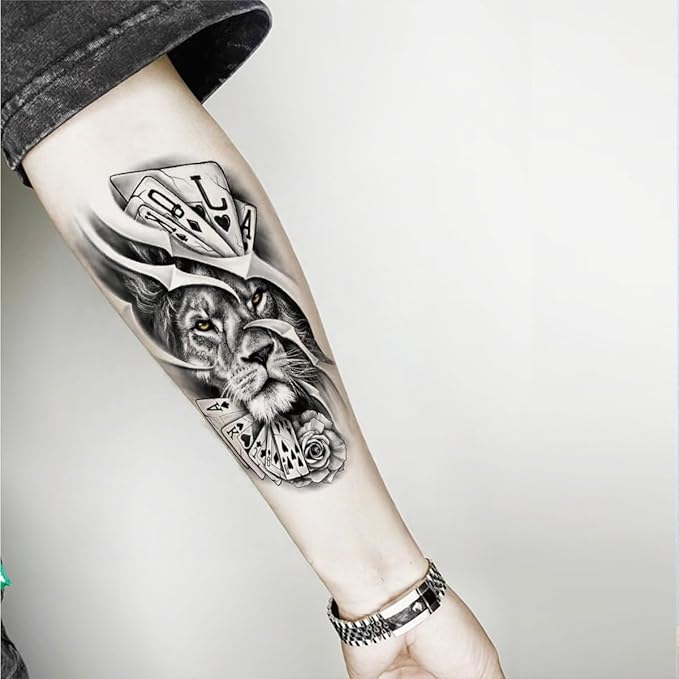 Fashion Temporary Tattoo Stickers Waterproof Realistic Fake Body Art Transfer for Women Men Kids (10 Sheets)
