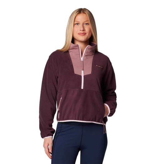 Columbia Women's Sequoia Grove Half Zip Fleece, Moonvista/Fig/Pink Dawn, Medium
