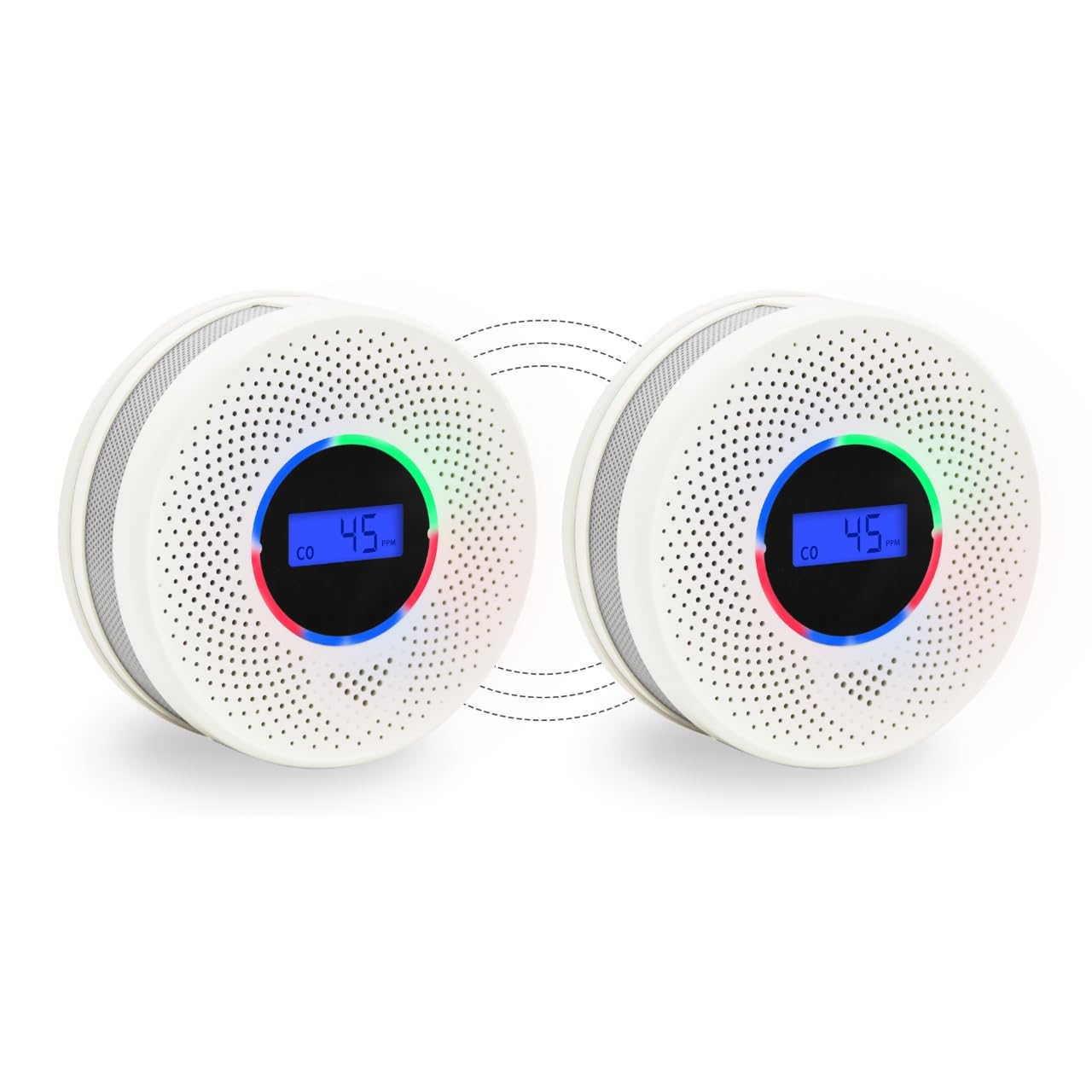 10-Year Battery Wireless Interconnected Smoke and Carbon Monoxide Detector, Smart Interlink Smoke CO Alarm with Digital Display, Fire and CO Combo Alarm for Home (2 Pack)