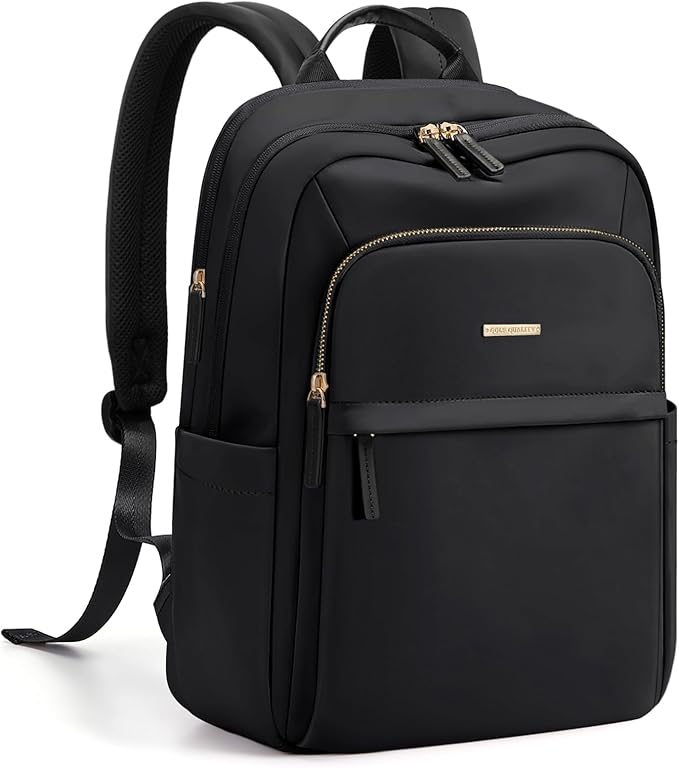 GOLF QUALITY Travel Backpack for Women Personal Carry On Bag Business Weekender Hiking Multilayer Laptop Bag,16 Inch,Black