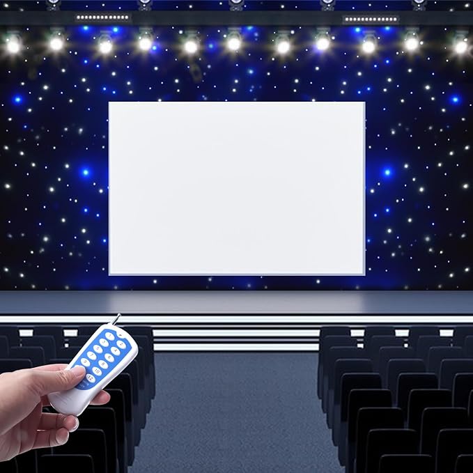 LED Star Stage Backdrop Light Curtain Backdrop 20 x 10FT Blue and White LED Star Curtain DMX Controler for Wedding Event S...