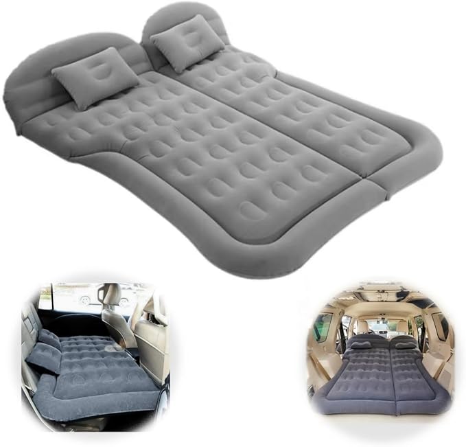 Liphier SUV Air Mattress Camping Bed Car Inflatable Mattress for Truck Backseat - Foldable Air Mattress with Flocking Surf...