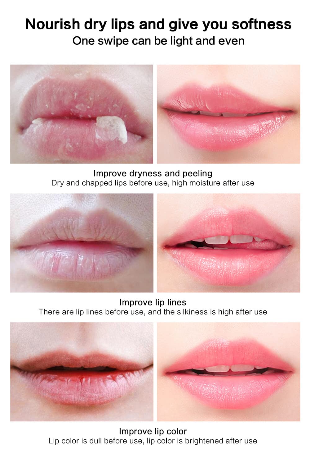 Lip Collagen with Peptide & Stem Cell Complex, Lip Balm for Dry Lips, a Lip Moisturizer for Lip Care and Lip Treatment