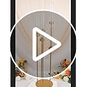Fullvaseer 5 Arm Candelabra with Acrylic Lampshade Set of 4 Gold Candelabra for Wedding Table Birthday Party Home Decorati...