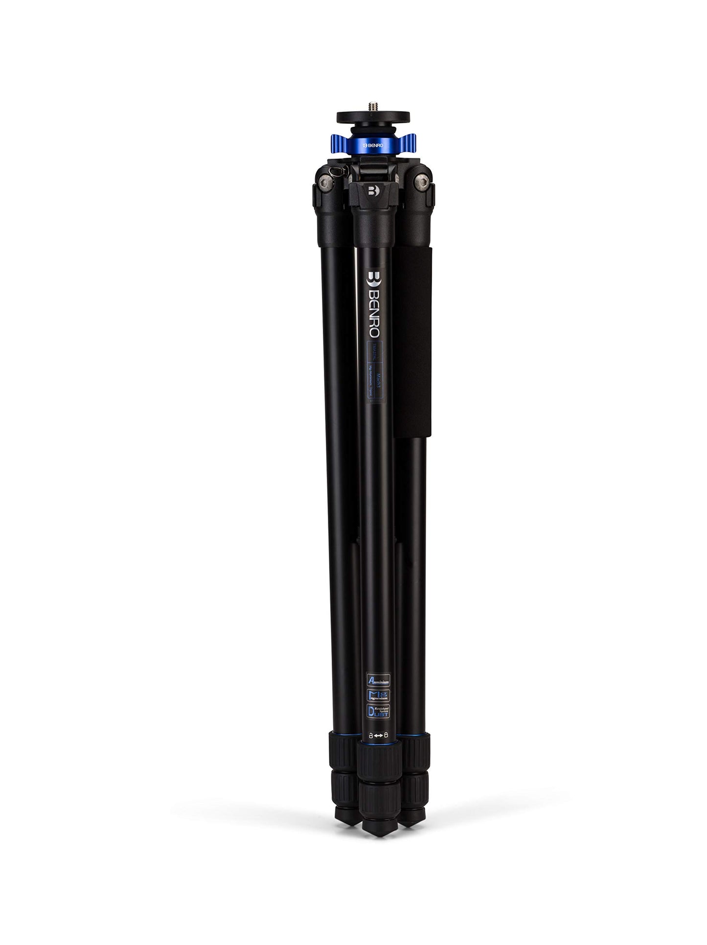 Benro Mach3 Aluminum Tripod – Professional Heavy-Duty Tripod for DSLR & Mirrorless Cameras, 3-Section Twist Lock Legs, Magnesium Casting, and Interchangeable Feet for Ultimate Stability (TMA37AL)