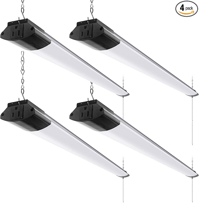 Barrina BS84 LED Shop Lights for Workshop 4FT, 84W, 10000LM, 5000K Linkable Light Fixture for Garage, Basement, Hanging or...