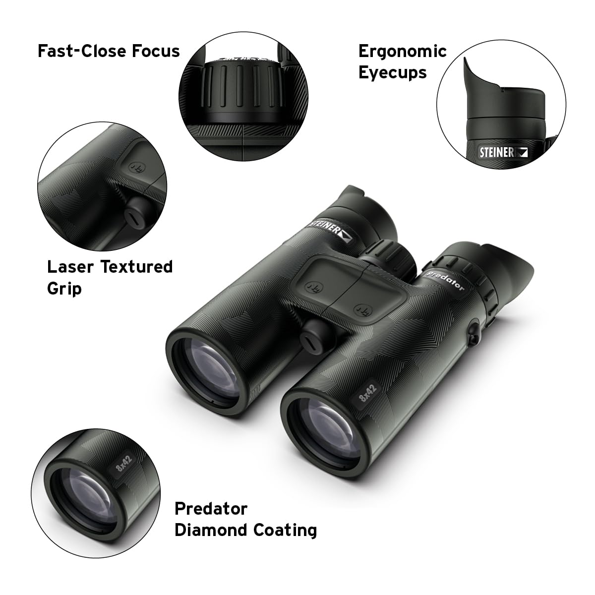 Steiner Predator Series Hunting Binoculars, 8x42 New Model