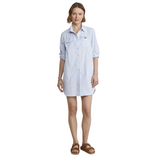 vineyard vines Women's Standard Original Harbor Cover-Up, Seersucker/Jake Blue 2
