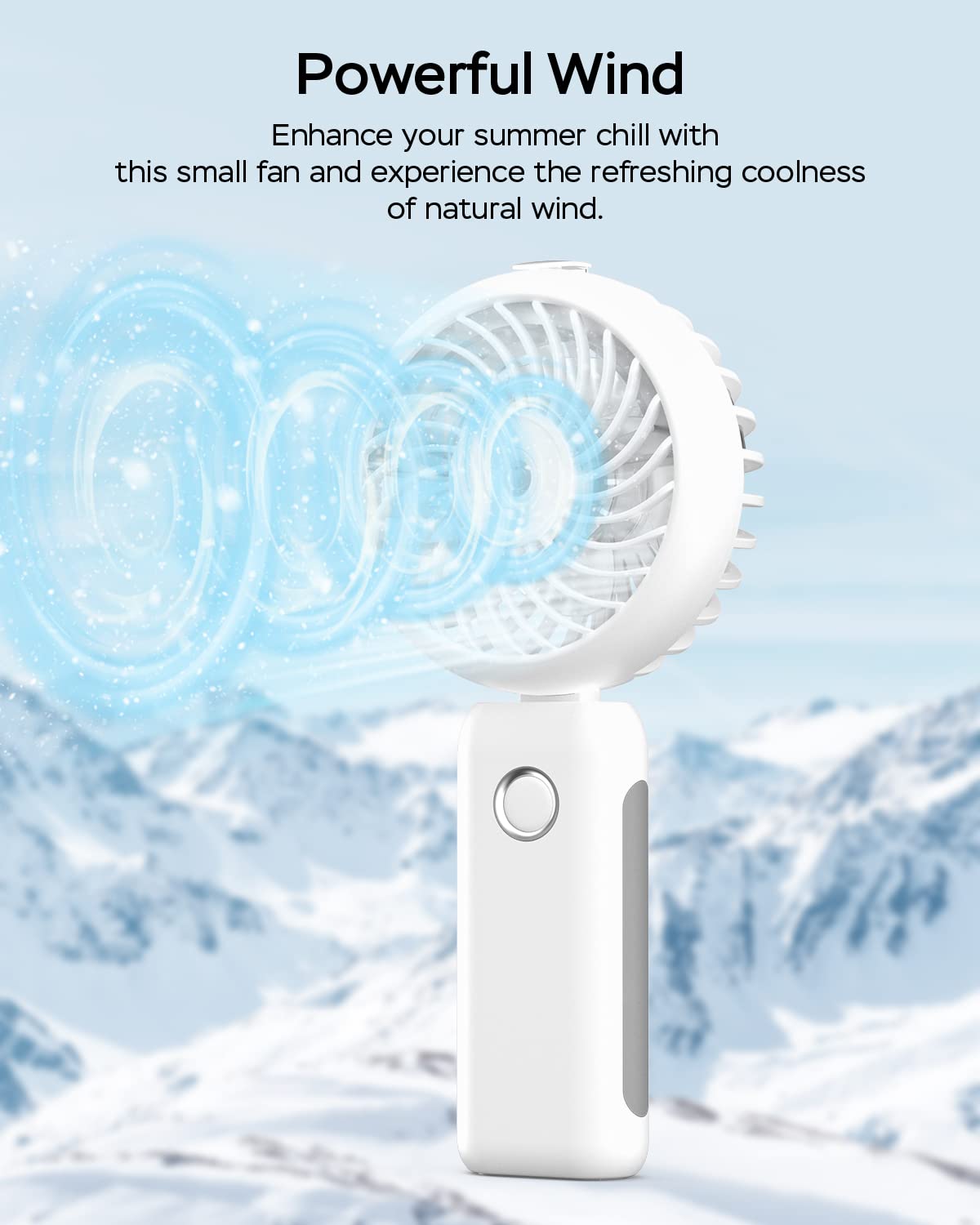 Rnkrun Portable Handheld Misting Fan, 4000Mah Usb Rechargeable Personal Mister Foldable Fan Battery Operated Spray Water Mist Fa
