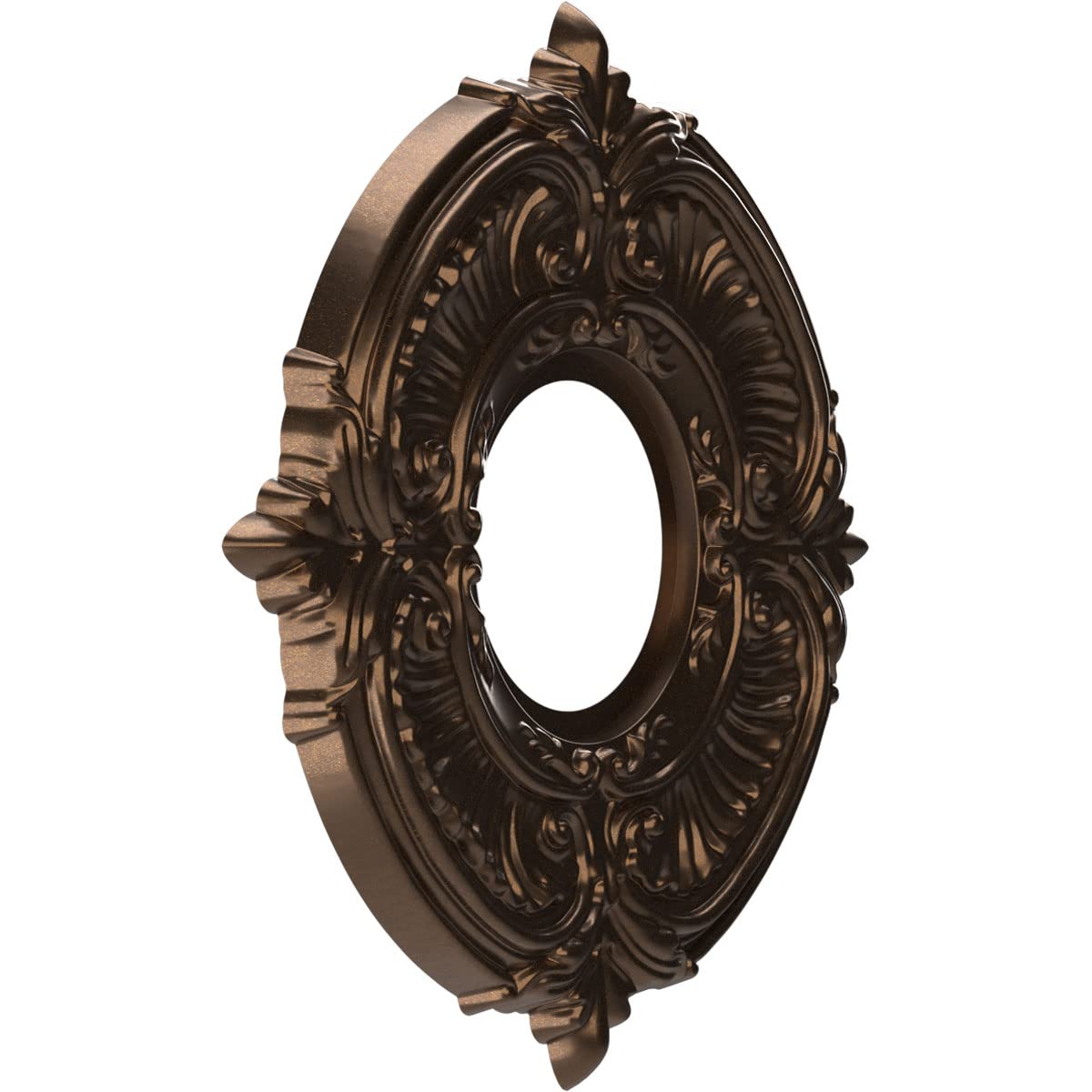 Ekena Millwork Cmp10Atcab Attica Thermoformed Pvc Ceiling Medallion (Fits Canopies Up To 4 1/8), 10Od X 3 1/2Id X 3/4P, Metallic