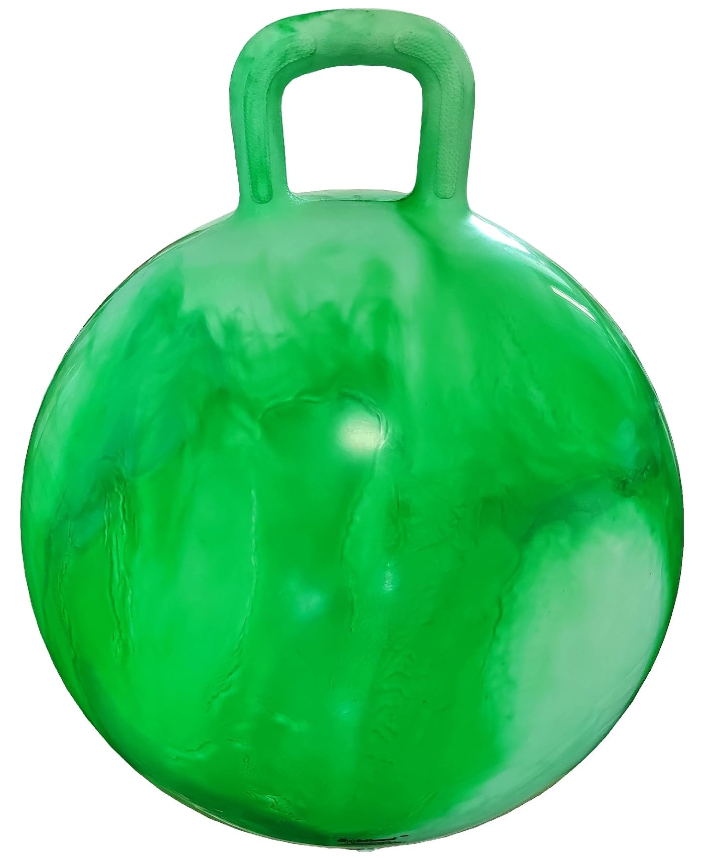 AppleRound Hippity Hoppity Hopball with Pump – Sit-On Bouncy Exercise Ball with Handle, 18 inch / 45 cm for Kids Ages 3-7, Cloud Colors (Green)