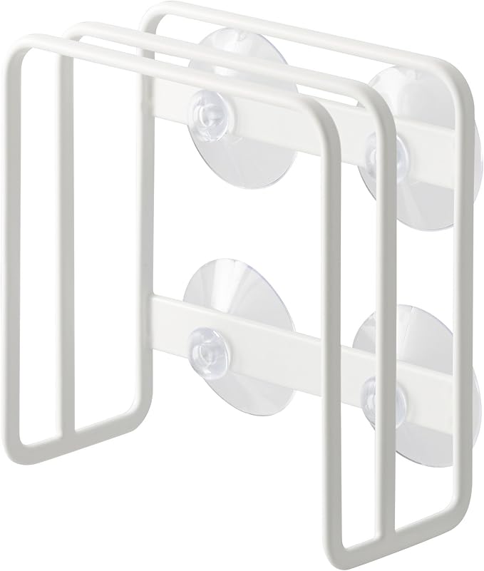 Yamazaki 3499 Suction Cutting Board Stand, White, Approx. 4.7 x 2.4 x 4.7 inches (12 x 6 x 12 cm), Plate, Cutting Board Stand