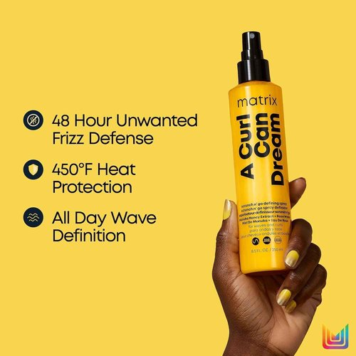 MATRIX A Curl Can Dream Weightless Moisture Shampoo, Conditioner and Spray Set | For Wavy Hair | All Day Frizz Control | With Manuka Honey Extract and Rose Water | Silicone Free | Luxury