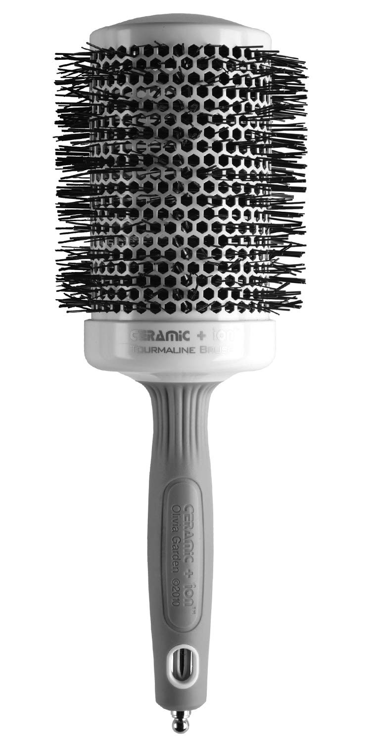 Olivia Garden Ceramic + Ion Round Thermal Hair Brush - Not Electrical - Professional Blowout Brush for Normal to Thick Hair - 3.