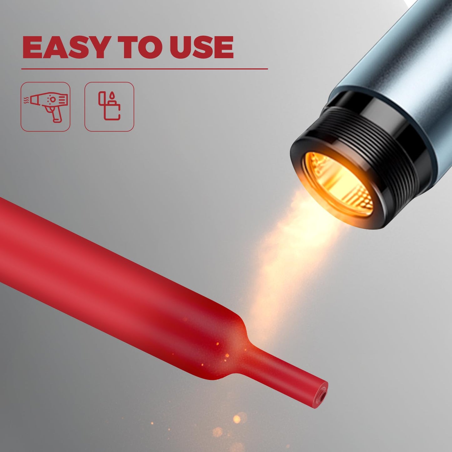 SLHINEMYI 350 PCS 3:1 Heat Shrink Tubing Kit, Adhesive Lined, Marine Grade Shrink Wrap, Industrial Heat Shrink Tubing 7 Sizes (Black/Red), for Industrial/Automotive