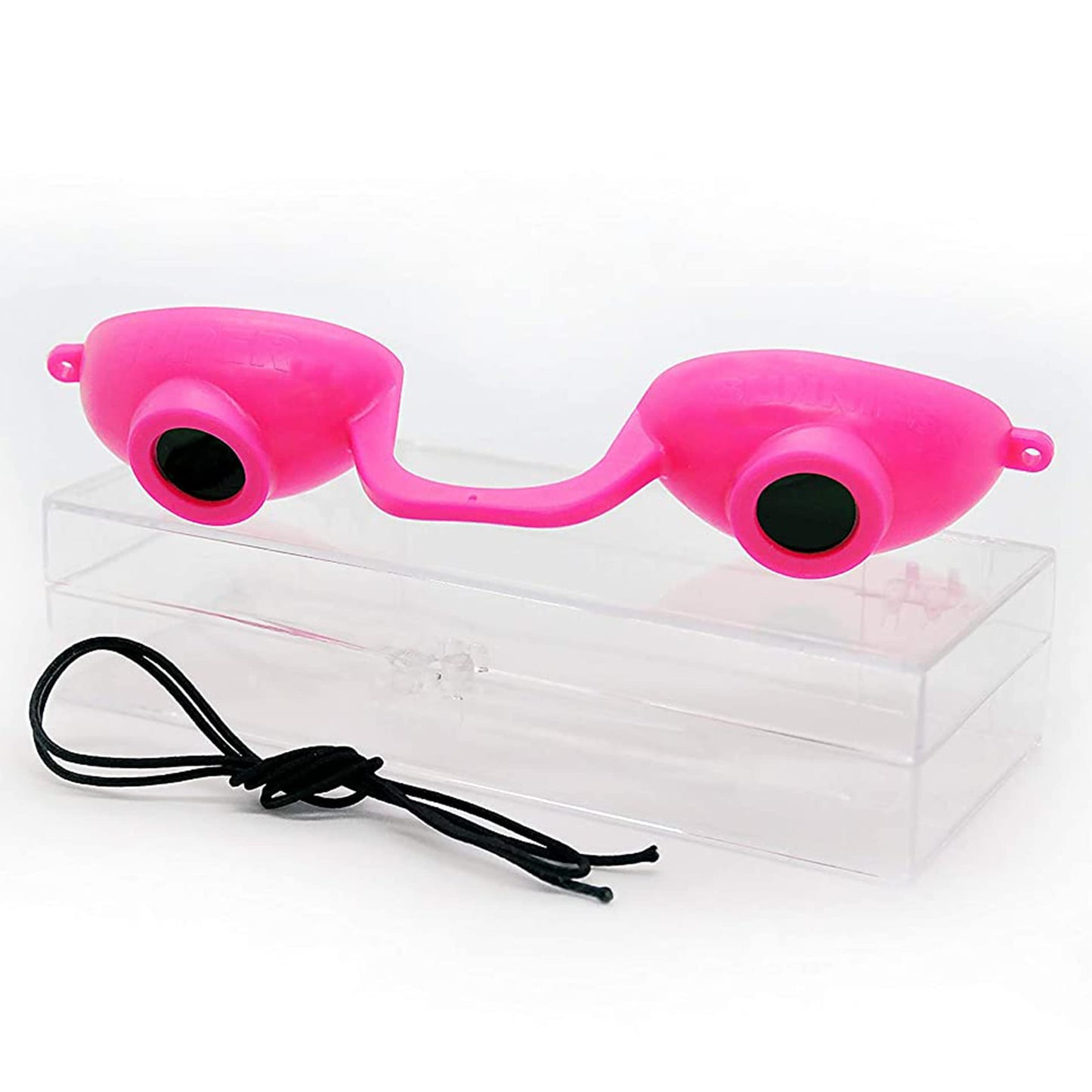 Super Sunnies EVO Flex UV Eye Protection, FDA Compliant, Tanning Bed Goggles, Red Light Theraphy Eyeshields with Case - Pink