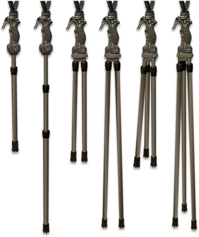 PRIMOS Hunting Trigger Stick Gen3 Shooting Stick, Adjustable Height, Quick-Detach Yoke, Durable and Lightweight, Ideal for Hunting, Shooting, and Photography