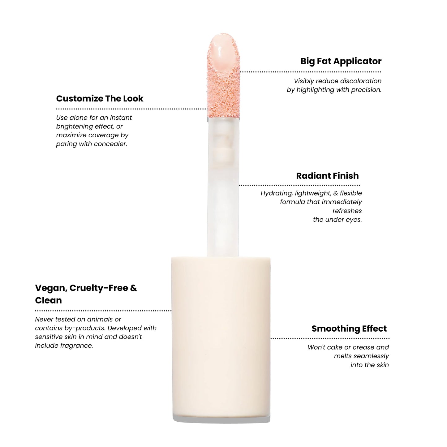 Half Caked Star Bright Liquid Under-Eye Brightener | creamy lightweight formula with light-medium coverage | 4.8ml / 0.17 fl oz