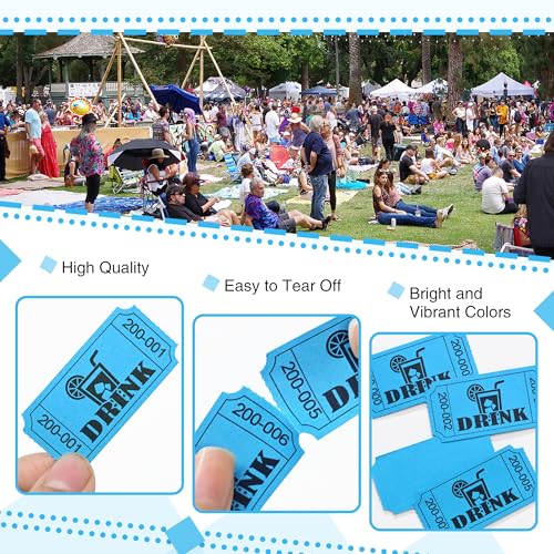 ESSENTIAL 1000 Raffle Tickets Rolls, Drink Tickets Single Roll for Events, Leisure, Movie Watching, Entertainment, Class R...