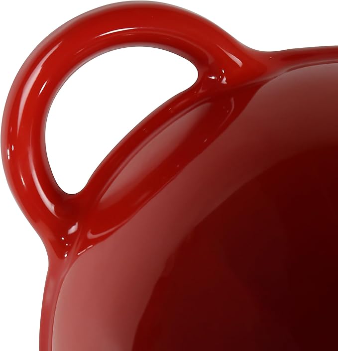 Crucible Cookware Enameled Cast Iron Bread Pan Dutch oven with Lid and Loop Handles - Red – Oven Safe Form for Baking and Cooking, Artisan Bread Kit - Loaf Pan