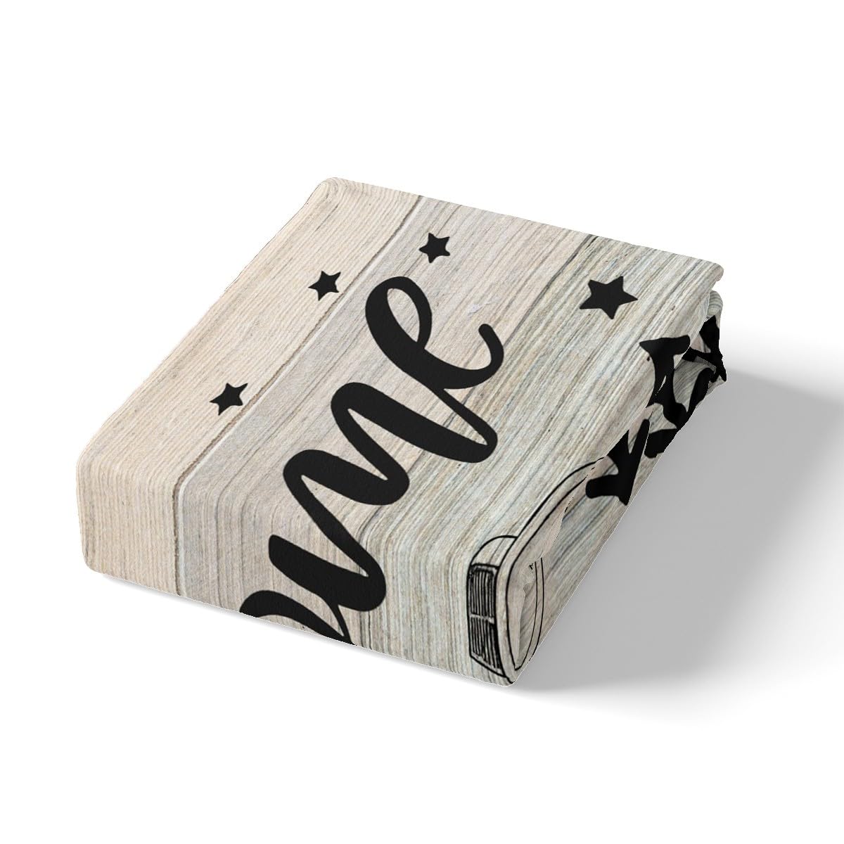 RV Happy Camping Bedding Set Queen Size,Home is Where We Park It Duvet Cover Set for Children Bedroom Present, Rustic Farm Camping Lovers Microfiber Comforter Cover with 2 Pillowcases
