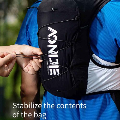 AONIJIE Running Hydration Vest Lightweight & Large Capacity Running Vest for Women Men, Hydration Backpack Fits 6.8" Phones (X-Large, Blackwhite)