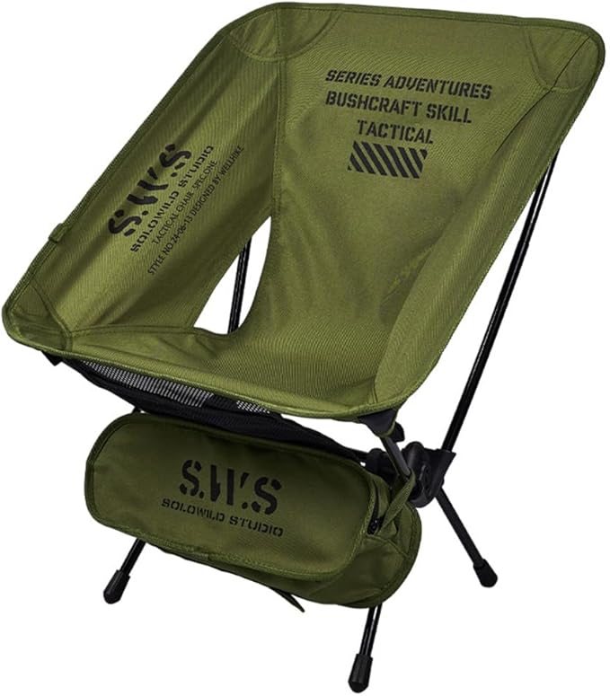 SURSONXW Lightweight Folding Camping Chair, 2.4 LBS Portable Foldable Compact with Aluminum Alloy & Seat Pocket for Outdoo...