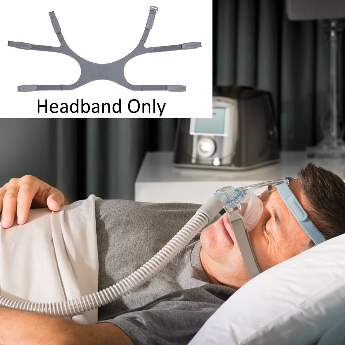 Organic Deal CPAP Headgear Strap Replacement for F&P Eson 2 Headgear – Compatible CPAP Mask Strap for F&P Eson Headgear - CPAP Mask Head Gear Replaces Fisher Paykel Simplus Headgear (Clips Not Incl)