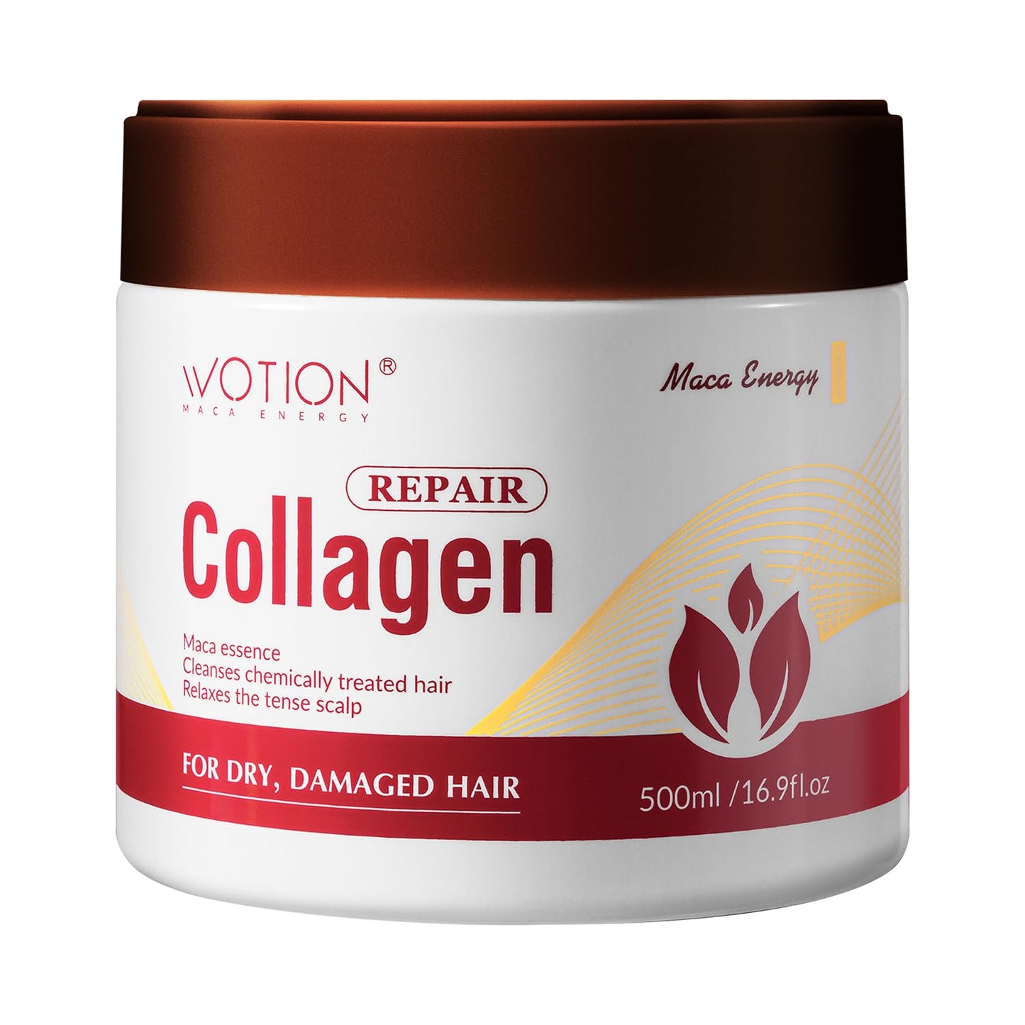WOTION Collagen Hair Treatment Deep Repair Conditioning Argan Oil Collagen Hair Mask Essence for Dry Damaged Hair All Hair Types