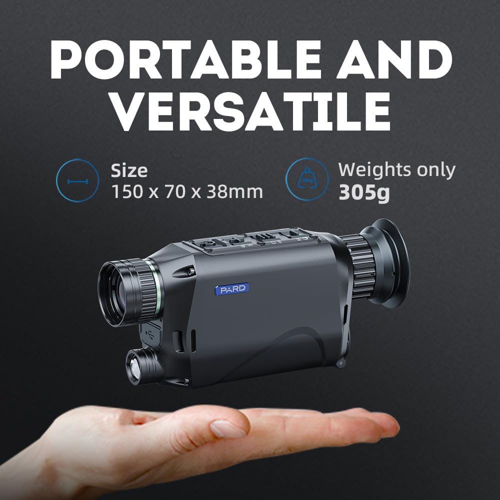 PARD Night Vision Monocular, Digital Night Vision Goggles for Wildlife Viewing, Hunting & Outdoor. IR Illuminator with 200m, 1024 * 768px, Photos and Videos Playback, WiFi. NV009-850nm