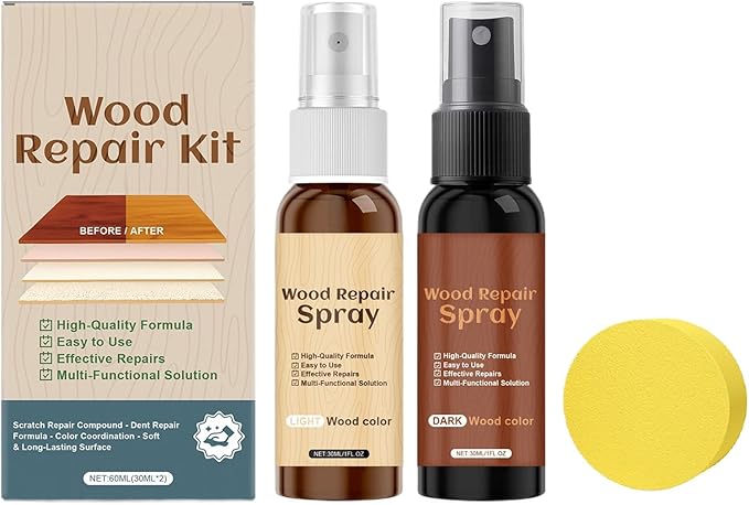Wood Furniture Polish, Easy Application, 1 Set, Desk Polish Spray, Wood Shine Restorer, Scratch And Stain Repair, For Cabinets, Carpenters, Floors